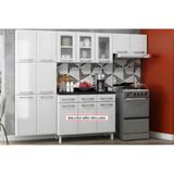 Cozinha Modulada Completa Topazio 3 Pecas 2 Armarios 1 Paneleiro Cpt123 Branco Telasul