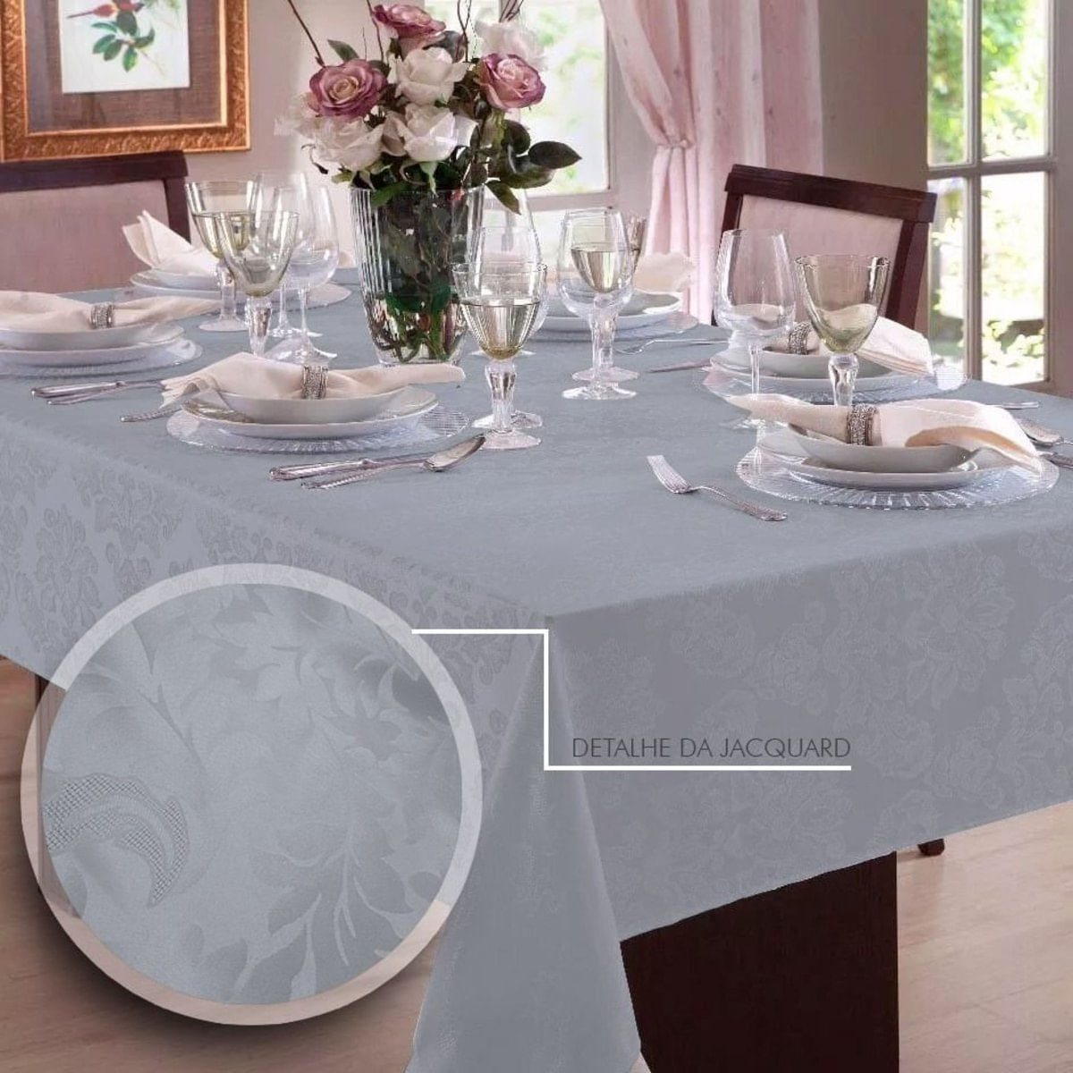 Toalha de mesa Retangular em Jacquard para 10 lugares | Admirare