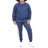 Conjunto Moletom Feminino Plus Size Flanelado Blusa Calça