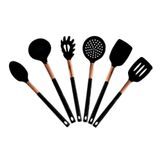 Conjunto De Utensílios De Silicone Rose Gold 6 Peças - Casambiente Utsi001