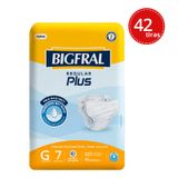 Kit Fralda Geriátrica Bigfral Plus Regular G 7 Unidades - 6 Unidades
