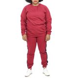 Conjunto Moletom Feminino Plus Size Flanelado Blusa Calça