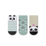 MEIA FEMININA SAPATILHA - KIT 3 PARES 34-39 panda