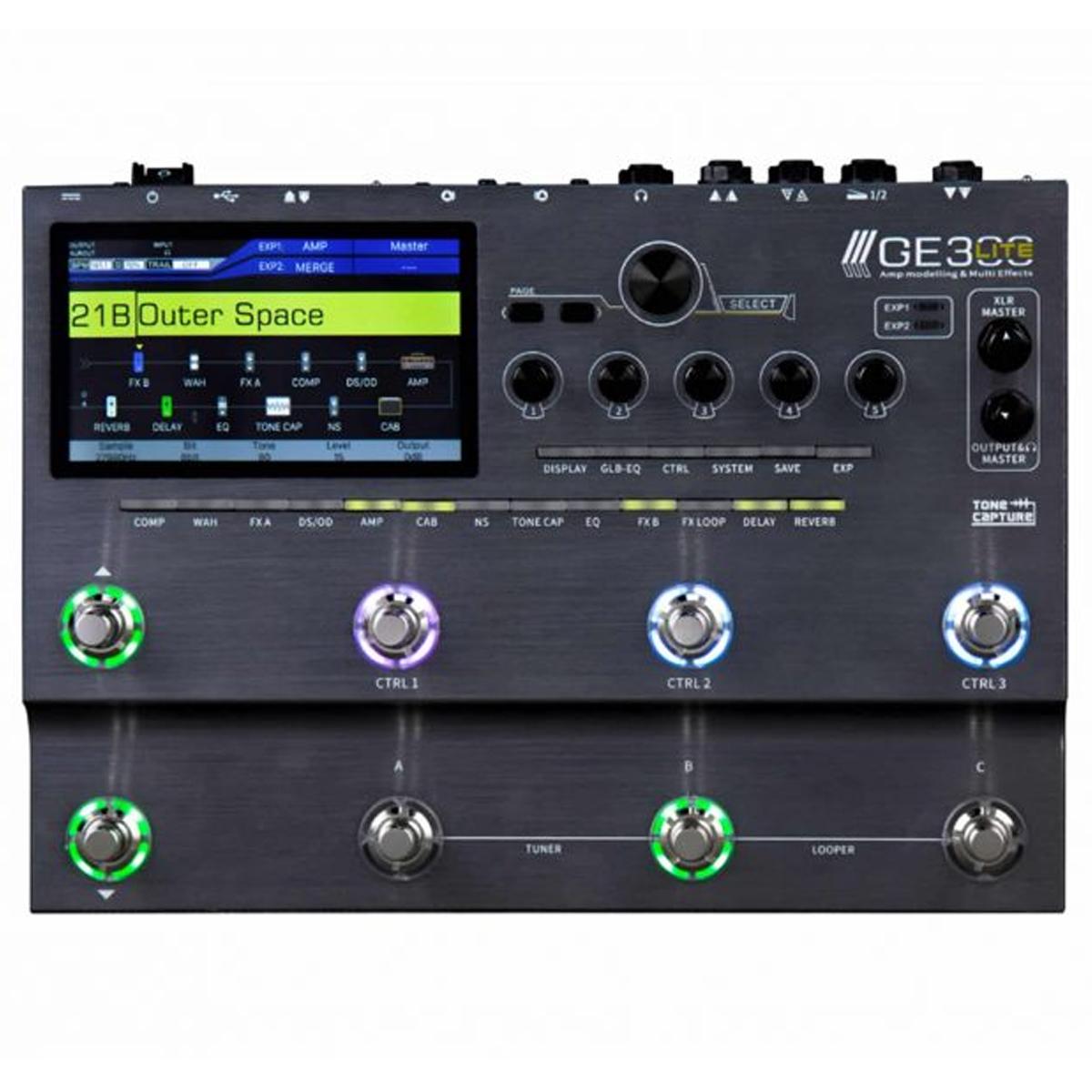 Pedaleira Digital Para Guitarra Ge300 Lite Mooer 164 Efeitos