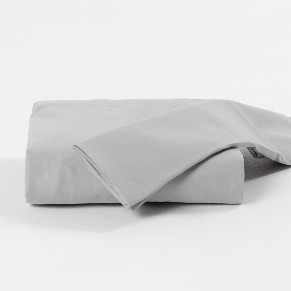 Lençol Para Berço Com Elástico E Fronha – Cinza