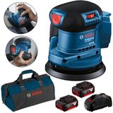 Lixadeira Roto Orbital À Bateria 18v Gex 185-li Com 2 Baterias 4,0ah, Carregador E Bolsa Bosch