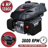 Motor Estacionário Kawashima Gv400 Com Eixo Vertical Curto À Gasolina 4 Tempos 4hp 139cc 3600rpm Partida Manual Para Cortador De Grama