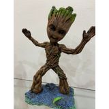 Boneco Baby Groot Colecionável Em Resina - 26cm