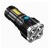 Lanterna Com 4 Led Alto Brilho Tatica Recarregavel Bm-8514