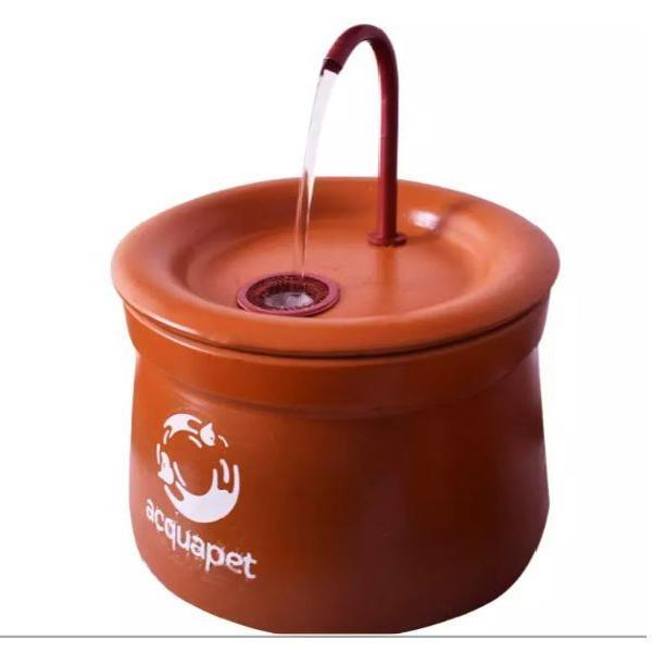 Bebedouro Fonte Cerâmica Acquapet 2l Com Fonte Bivolt