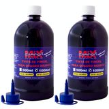Kit 2L de tinta para pincel de quadro branco nas cores Azul