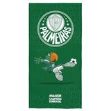Toalha Banho Lepper Aveludada Transfer Palmeiras 70 Cm X 1,40 M