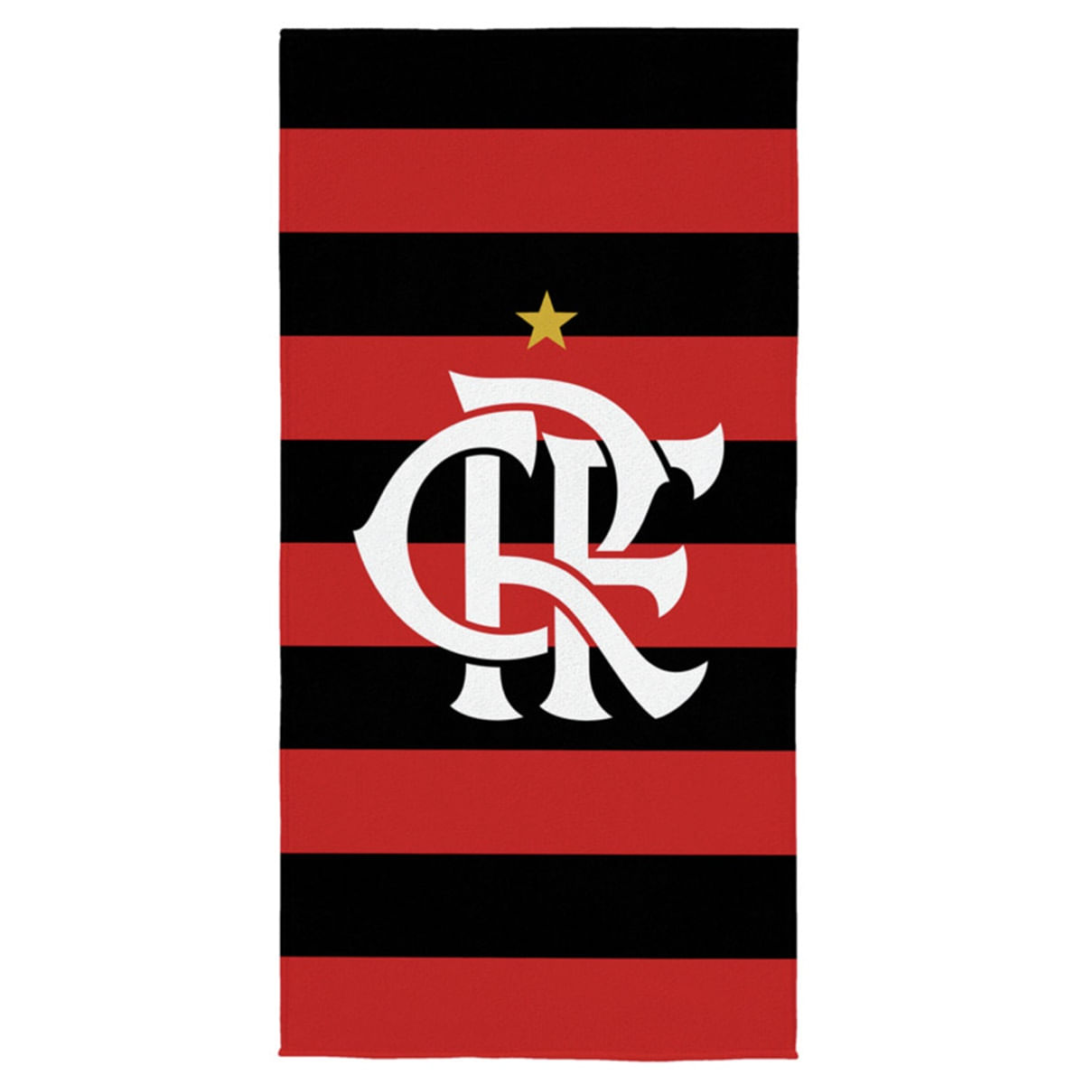 Toalha Banho Lepper Aveludada Transfer Flamengo 70 Cm X 1,40 M