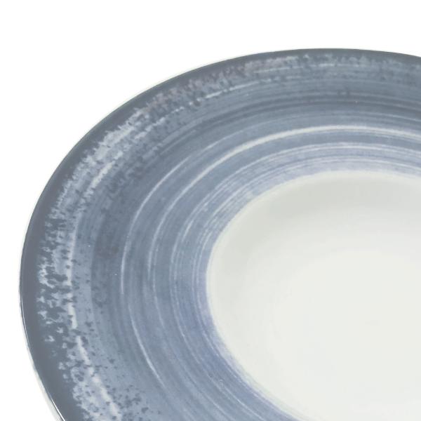 Prato Para Risoto Em Porcelana Schmidt Esfera 21cm Azul