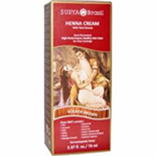 Creme De Henna Golden Brown 2,3 Oz Da Surya Brasil (pacote Com 4)