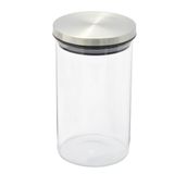 Pote De Vidro Hermético Borossilicato Redondo 850ml Inox