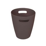 Balde/lixeira Plástica 22cm Marrom - Quanhe