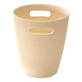 Balde/lixeira Plástica 22cm Creme - Quanhe