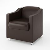 Poltrona Decorativa Consultorio Recepção Clinica Marrom