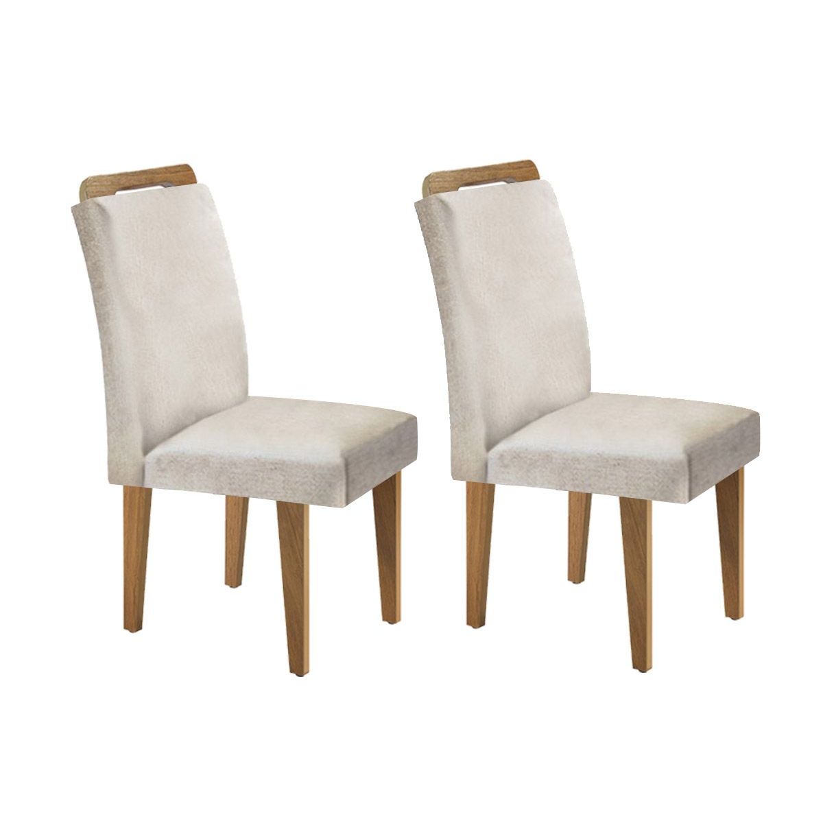 Cadeira Rufato Athenas Mdf Imbuia (2 Uni) Imbuia/Creme