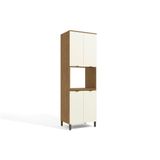 Modulo Cozinha Kappesberg Lotus Paneleiro J728 C 4 Portas 1 Forno Freijo Off White