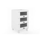 Multiuso De Quarto Bebe Carrinho Maquiagem Pe2013 C 3 Portas E Rodizios Branco Tecno Mobili