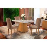 Sala de Jantar Rufato Luna Reto 120+4 Lunara Imbuia/Choco