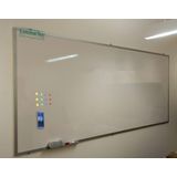 Quadro Escolar Branco Liso Magnético 450x120cm - Lousa Profissional - Moldura de Alumínio