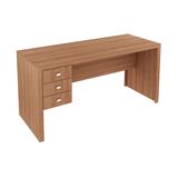 Mesa De Computador Solteiro Me4113 C 3 Gavetas Amendoa Tecno Mobili