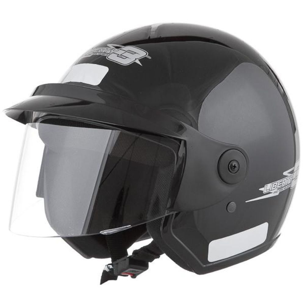 Capacete Aberto Liberty Three Em Abs Com Viseira Pro Tork - Preto - 58