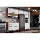 Cozinha Modulada Completa Syrah 5 Pecas 3 Armarios 2 Balcoes C5p09 Sevilha Branco Ronipa