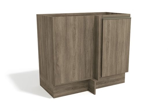 Balcão (Gabinete) de Canto Cozinha Kappesberg Maxxi G748 Madeira 1 Porta S/tampo 98cm Cor Nogal