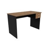 Mesa De Escritorio Me4165 C 2 Gavetas Nogal Preto Tecno Mobili