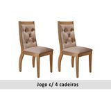 Cadeira Rufato Ágata MDF Imbuia 4 Unidades Imbuia/Choco