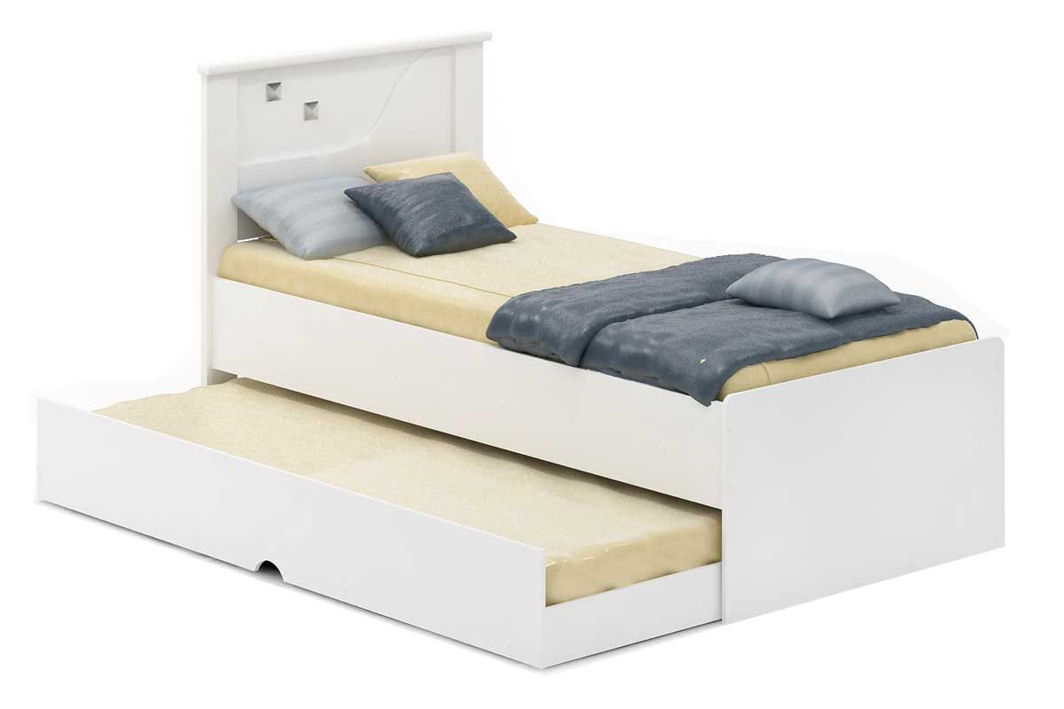 Cama Bibox Solteiro Cimol Bianca II Cor Branco