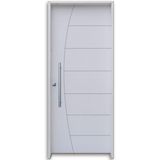 Kit Porta Madeira Hdf Primer Puxador Reto 2,10x0,92 Esquerda