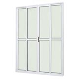 Porta de Correr Balcão 4 Folhas 2,10x2,00M Linha 25 Branco