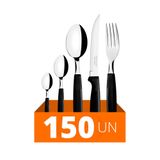 Faqueiro Ipanema 150 Peças Lâminas Em Aço Inox Cabo Preto Ptop - Tramontina