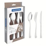 Faqueiro Aço Inox Com Faca Para Churrasco 24 Pç Tramontina
