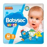 Fralda Descartável Babysec Galinha Pintadinha Ultra M 18 Tiras