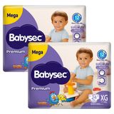 Kit 2 Fraldas Babysec Galinha Pintadinha Premium Tamanho Xg 24 Unidades Cada