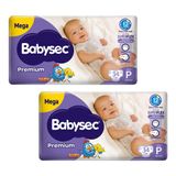 Kit 2 Fraldas Babysec Galinha Pintadinha Premium Tamanho P 34 Unidades Cada