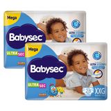 Kit 2 Fraldas Babysec Galinha Pintadinha Ultrasec Mega Tamanho Xxg 28 Unidades Cada