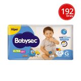 Kit Fralda Descartável Babysec Ultrasec Hiper G Com 64 Unidades - 3 Unidades