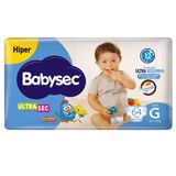 Fralda Babysec Galinha Pintadinha Ultrasec Hiper Tamanho G 64 Unidades