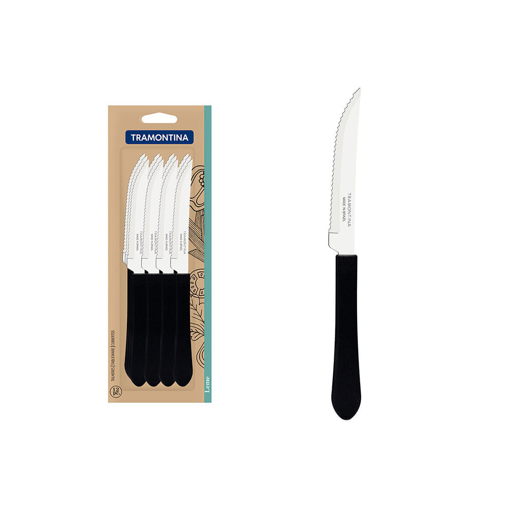 Conjunto De Facas Para Churrasco Leme Preto 12pçs - Tramontina Tramontina