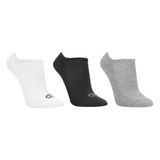 Kit 3 Pares De Meia Olympikus Algodão Soquete Macia Oimsa81924 Branco/preto/cinza 39/44