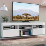 Rack Tv 65'' Suspenso Com 2 Portas Paris Multimóveis Branco