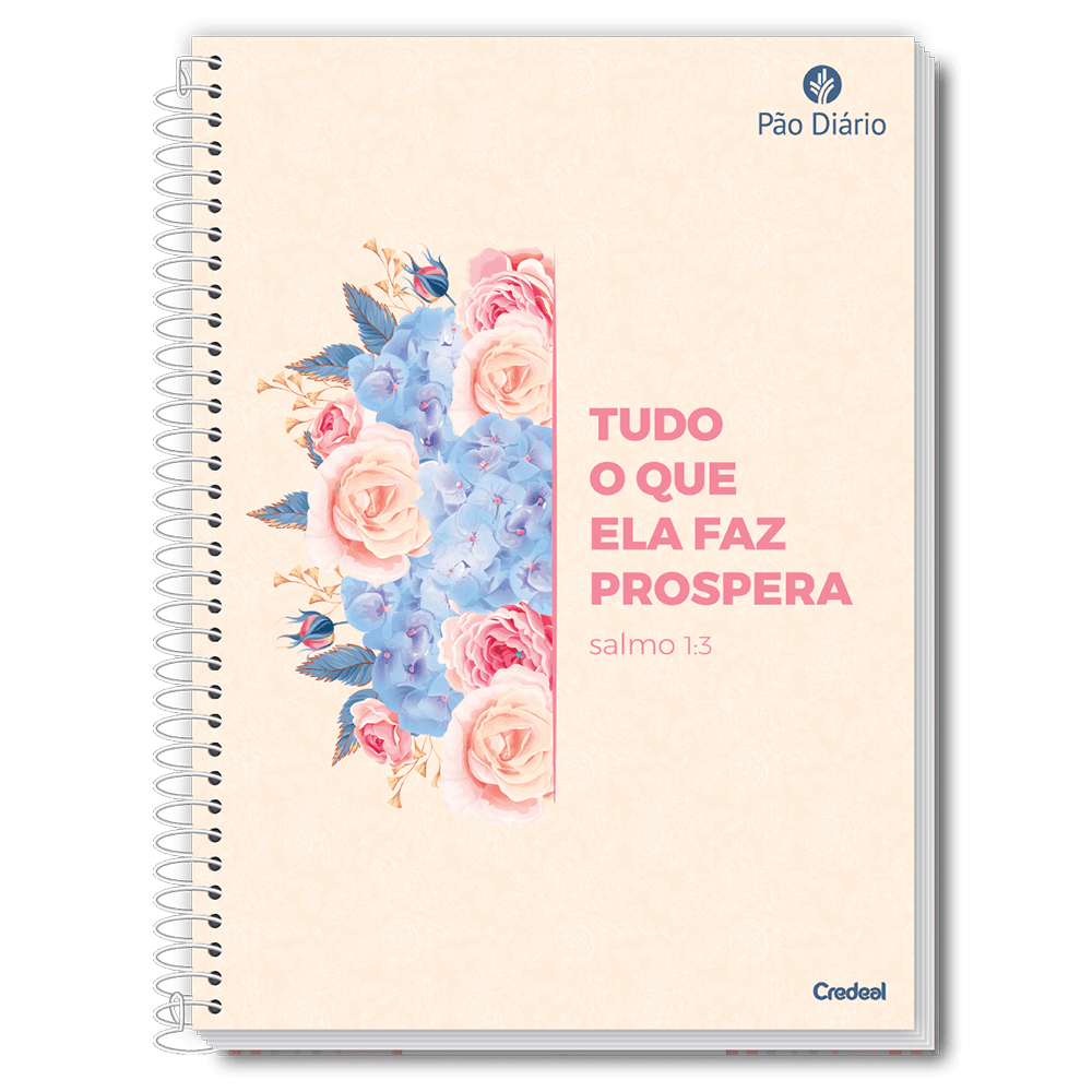 Caderno 1/8 Capa 100mmx140mm Dura 80 Fls Pão  Diário  Credeal