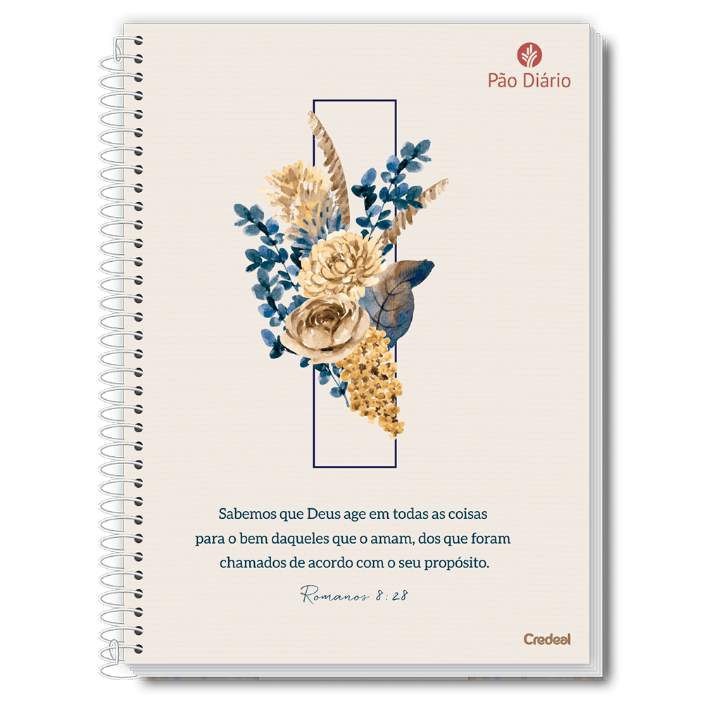 Caderno 1/8 Capa 100mmx140mm Dura 80 Fls Pão  Diário  Credeal